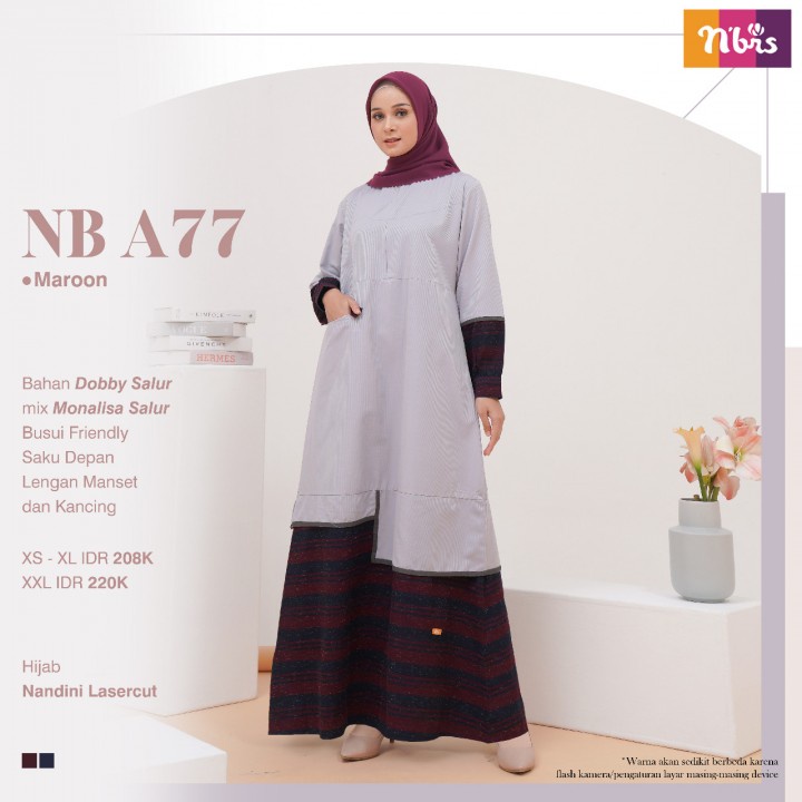 GAMIS DEWASA NIBRAS NB A77 BUSUI FRIENDLY ORIGINAL NBRS