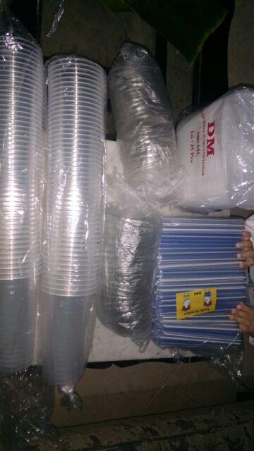 Gelas Plastik Starindo 22oz + Tutup Cembung / Gelas Plastik Starindo 22oz / Gelas Plastik 22oz