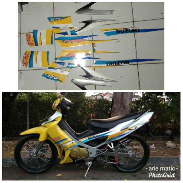 Striping Satria Hiu Kuning Putih