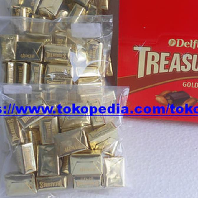 

BEST SELLER Coklat Delfi Kiloan Treasure Golden Almond (250gr / isi 24pcs)