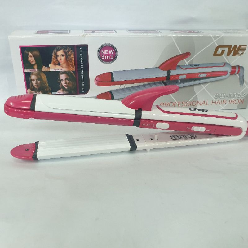 Catokan Rambut Terbagus Gowei Alat catok Terbaru curly lurus kriting zigzag ori dan Catok 3in1 Murah