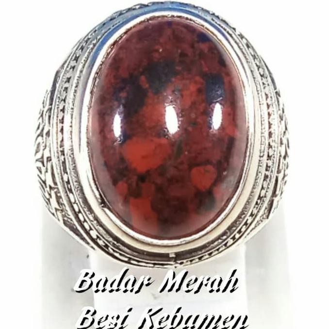 Special Cincin Batu Akik Natural Badar Besi Merah Cabe Kebumen Nempel Magnet - 7 Recommended