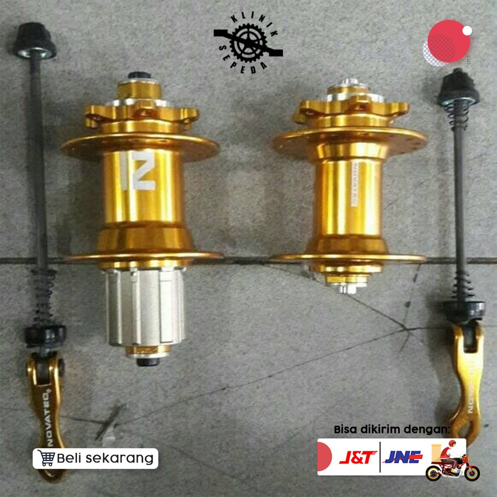 Hub Freehub Novatec 32H Gold Komponen Sepeda Perlengkapan Sepeda - New