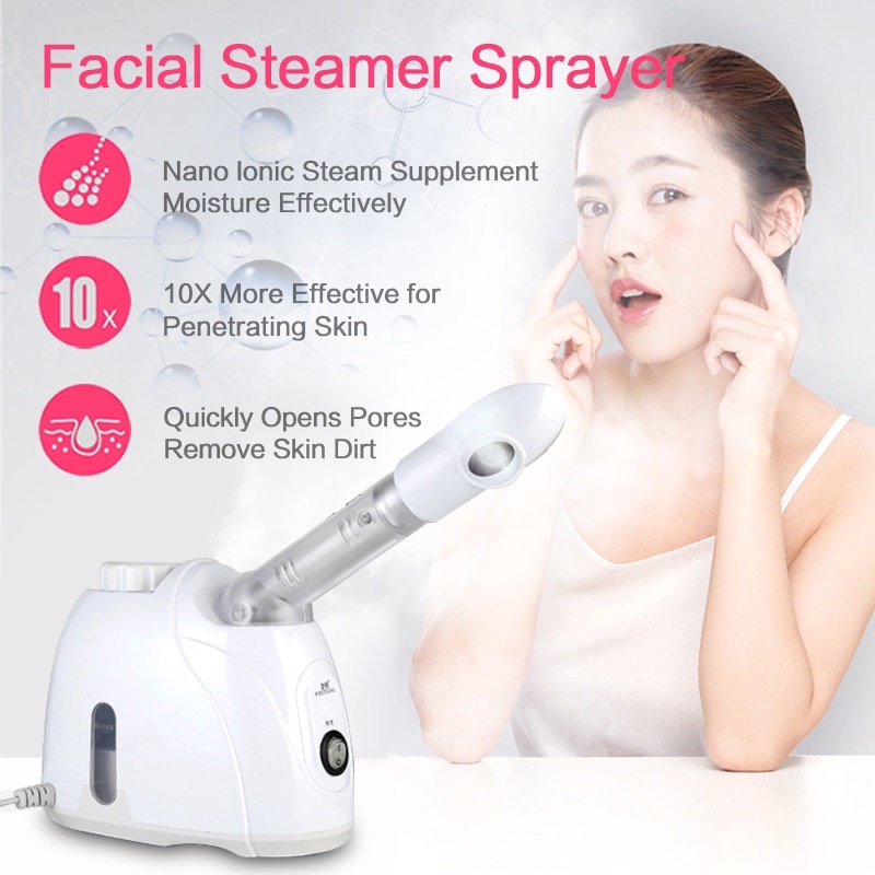 Penyegar Wajah Mulus Steamer Muka face Humidifier Cleaning Spray Steam Murah