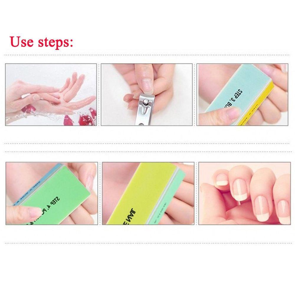 AUGUSTINA Agustina Nail Art 5Pcs /Set Buffer Blok Buffer Colorful Sanding Nail File Manicure