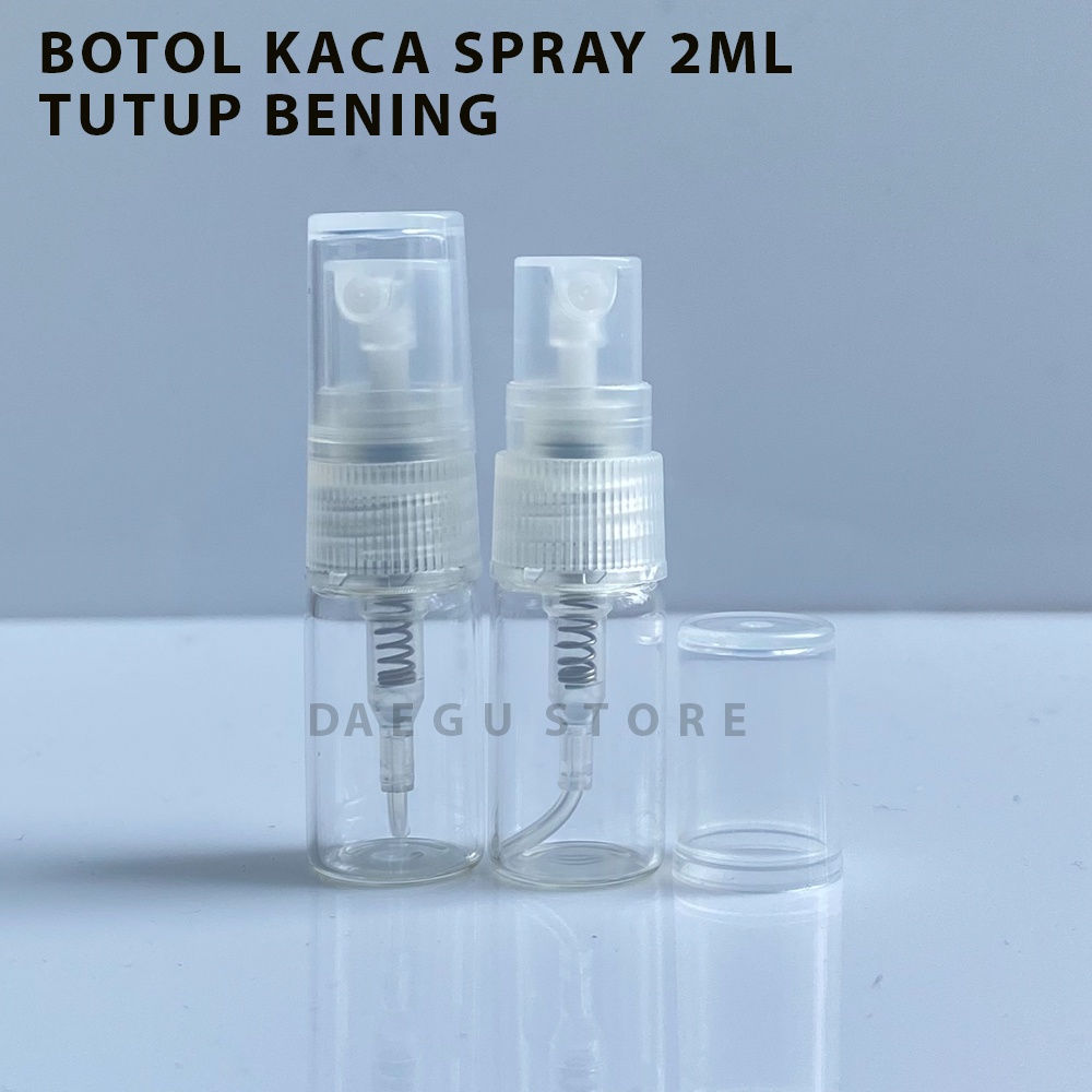 Botol Spray Kaca 2ml Parfum Refill Vial Travel Size Tutup BENING