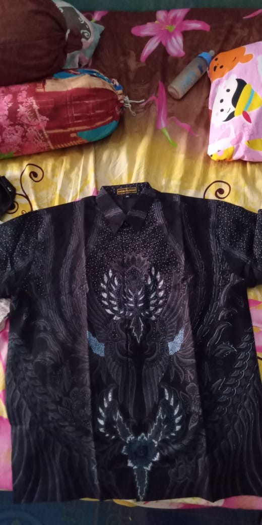 Peksi Lawasan Pendek Kemeja Batik Pria Katun Primisima Full Furing