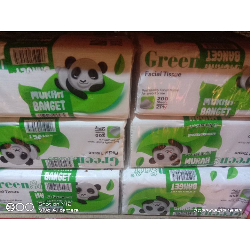 Tissu Green Soft / Tissu Panda / Tissu Bandit isi 2 x 200 sheets