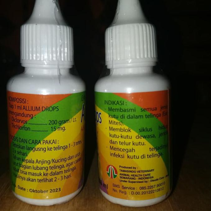 Harga Grosiran Obat Kutu Telinga Kucing Anjing Allium Drops 30ml