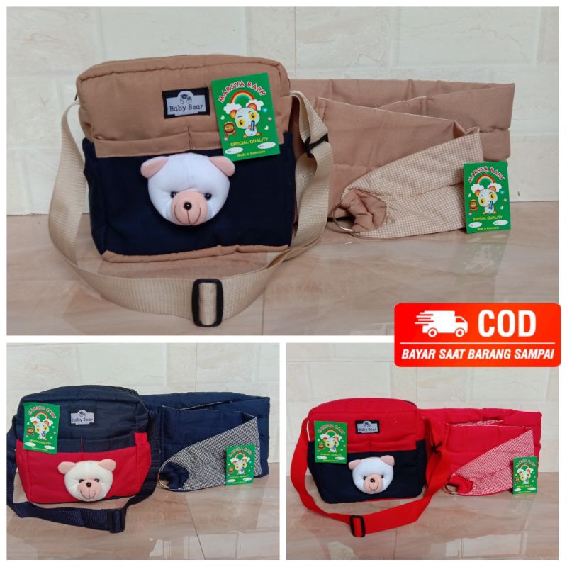 Paket Hemat ( 2 in 1 ) Tas Bayi Beruang Dan Gendongan Bayi Samping Polos