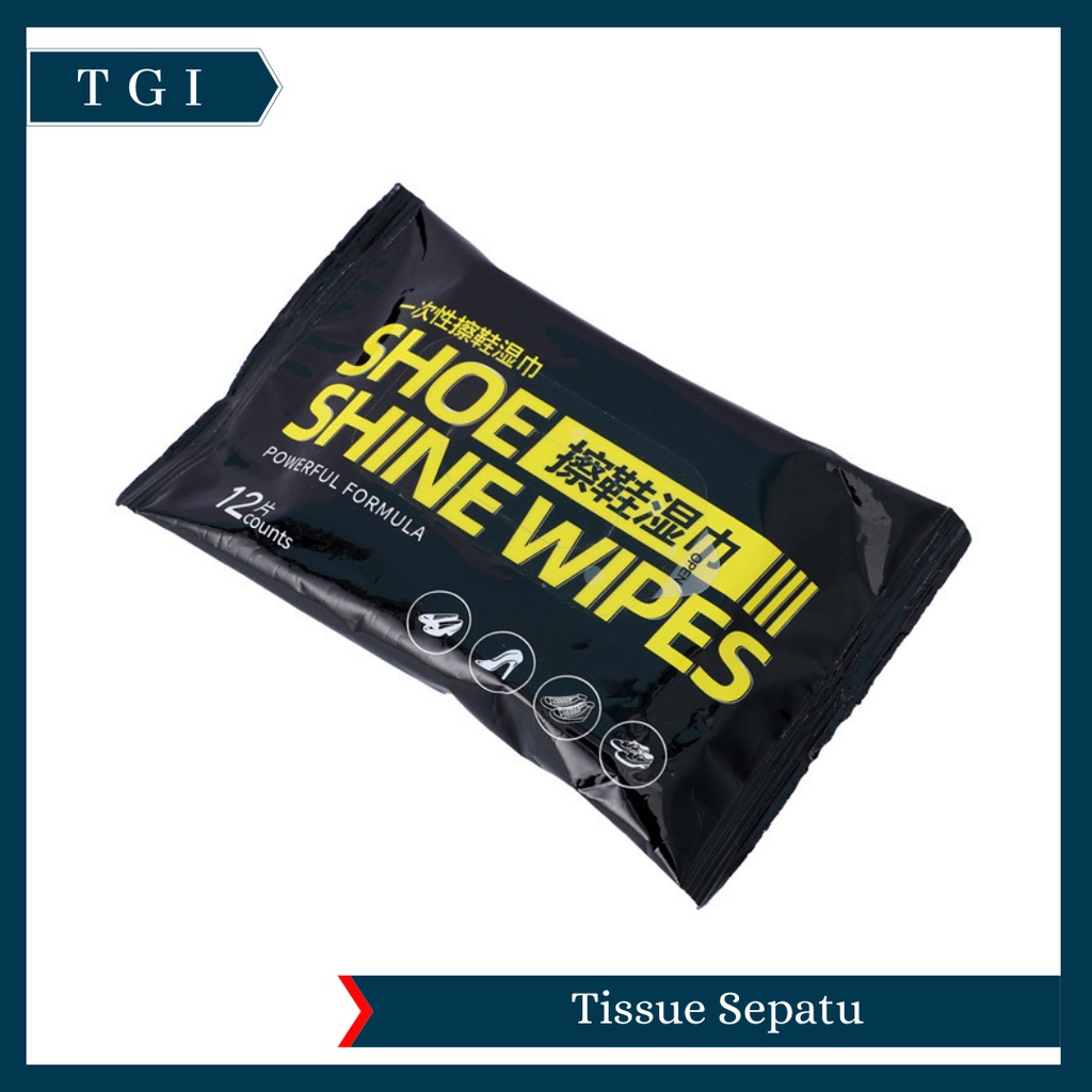 TGI - TISSUE SEPATU SHOES WIPES PEMBERSIH WIPES ISI 12 LEMBAR