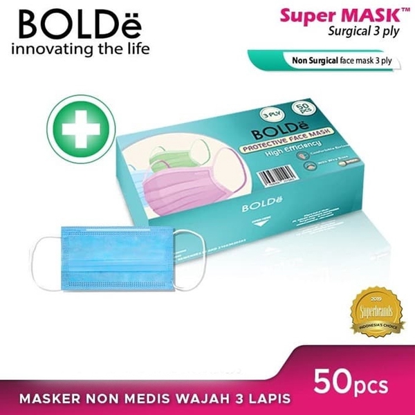 Masker Wajah Non-Medis 3 Ply Menyaring Udara Saat Bernafas