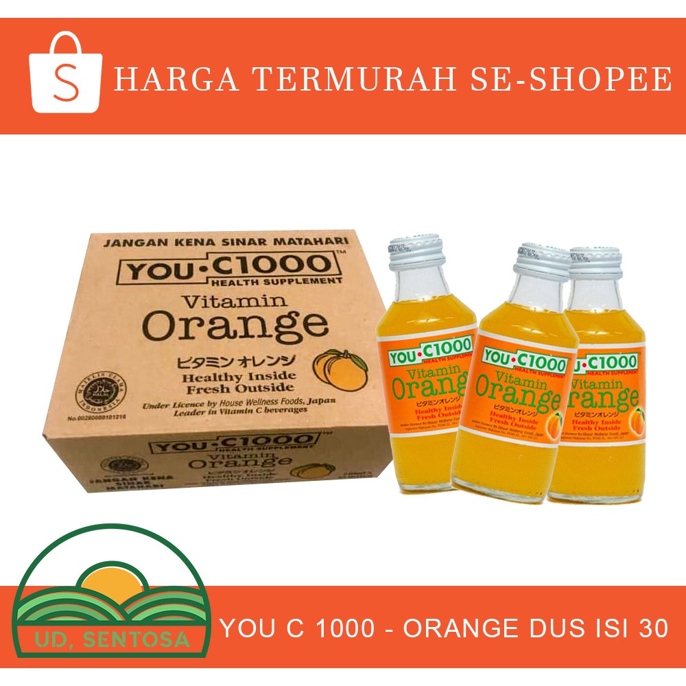 You C1000 Orange 1 Box Ko 1 Karton Isi 30 Botol 140ml Shopee Indonesia