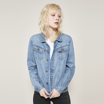 Jaket Lee Boyfriend Jacket Optimism Blue Jeans Original Cewe Wanita