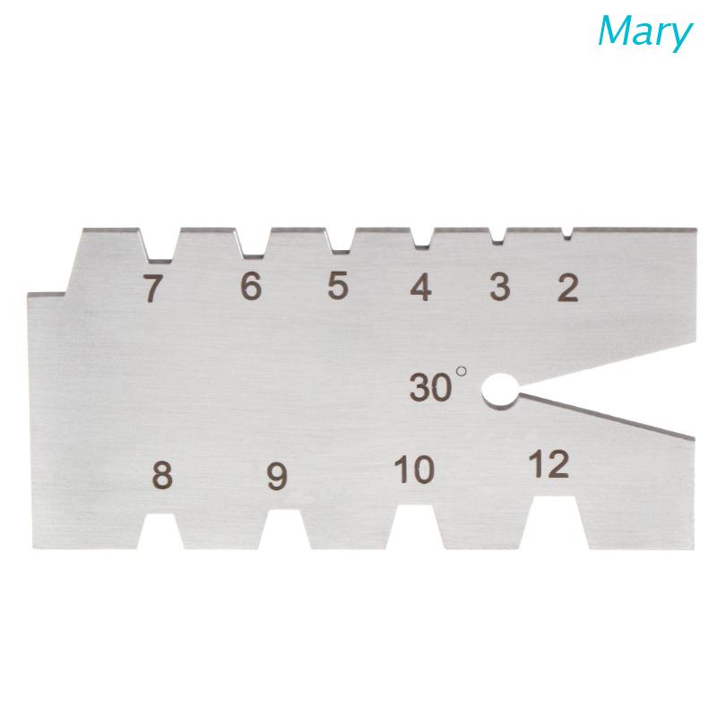 Mary TR30 Derajat Alat Pengukur Ulir Sekrup Bahan Stainless Steel