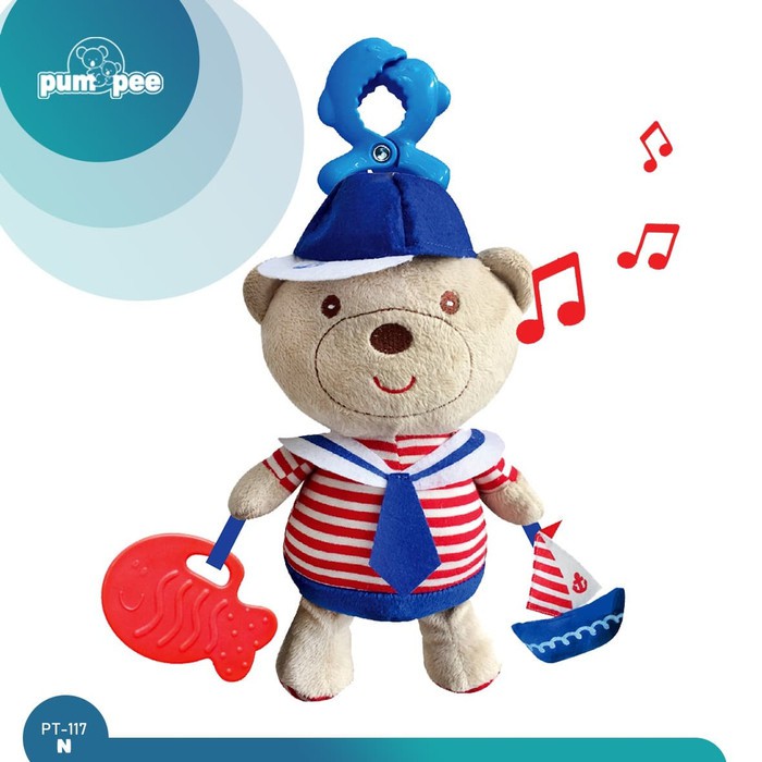 Pumpee musical pull toy ( mainan stroller )