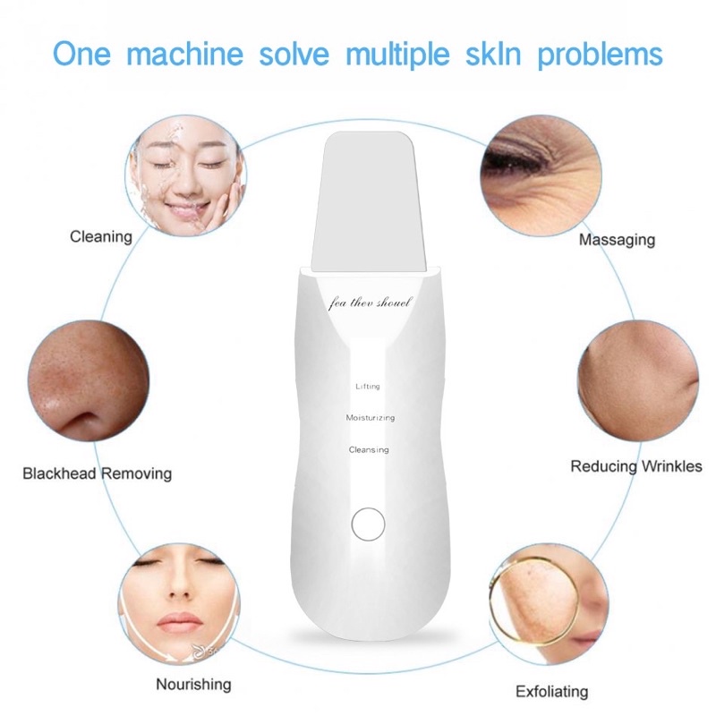 Fashion Ultrasonic Peeling Blackhead Removal Pore Cleaner Face Skin Scrubber Facial Cleaner BEST