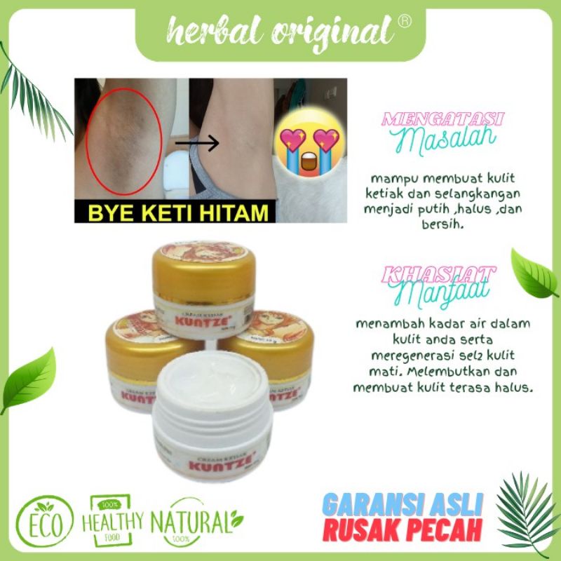 CREAM KETIAK KUNTZE BPOM - krim ketiak & selangkangan kuntze BPOM