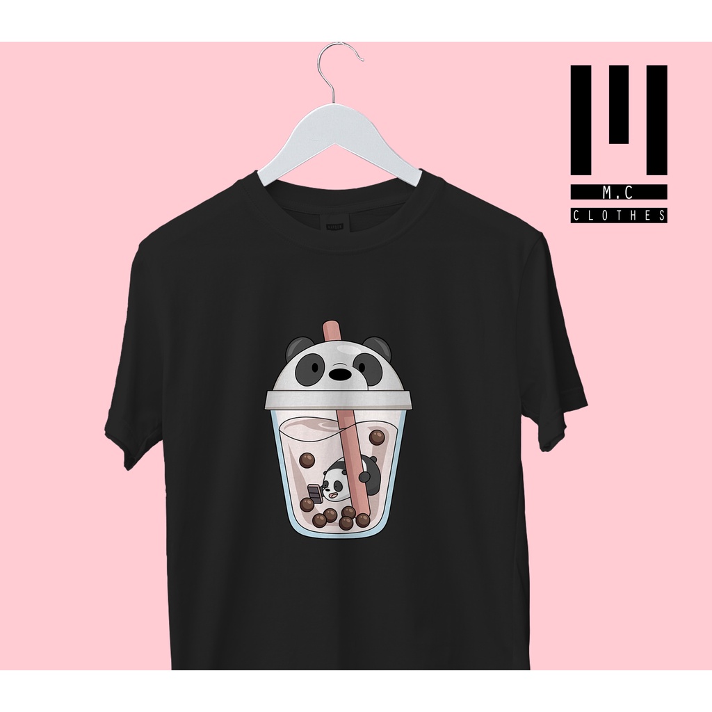 Kaos baju WE BARE BEARS PANDA PAN PAN Tshirt ukuran dewasa bahan katun