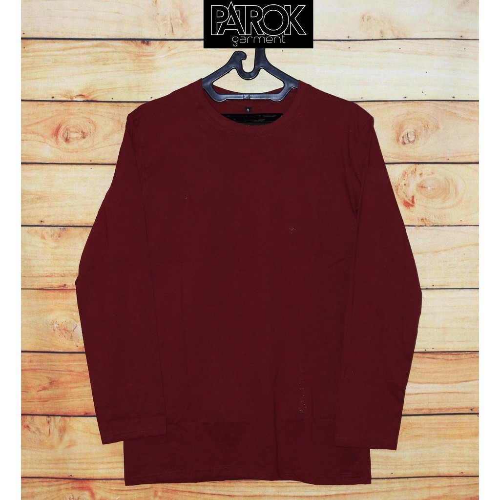 Maroon Long Sleeves Size L Unisex 30s Eco