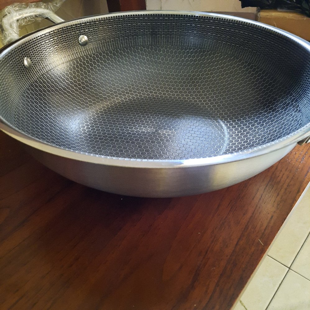 Wajan Wok Penggorengan Frying Pan Anti Lengket Stainless Steel