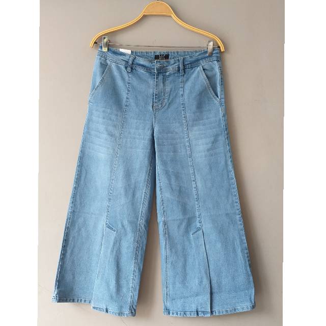 KULOT JEANS VJ ORIGINAL SIZE JUMBO muat sampai bb 90kg #belah depan