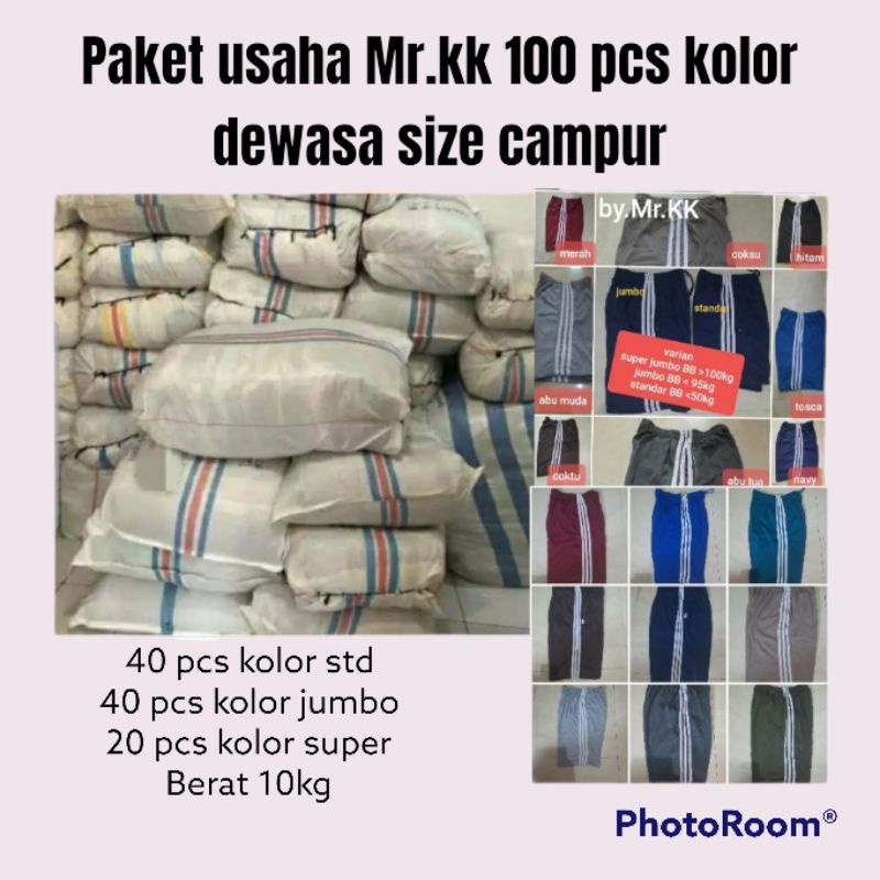 PAKET USAHA mr.kk kolor unisex 100 pcs campur size