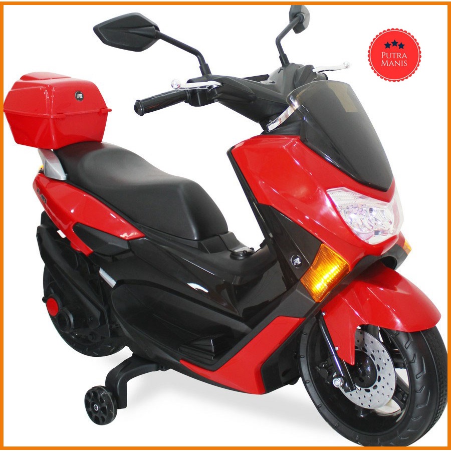 Mainan Motor motoran akki listrik anak Cowok aki NMAX Merk PMB RAID ORIGINAL Awet bukan dari China