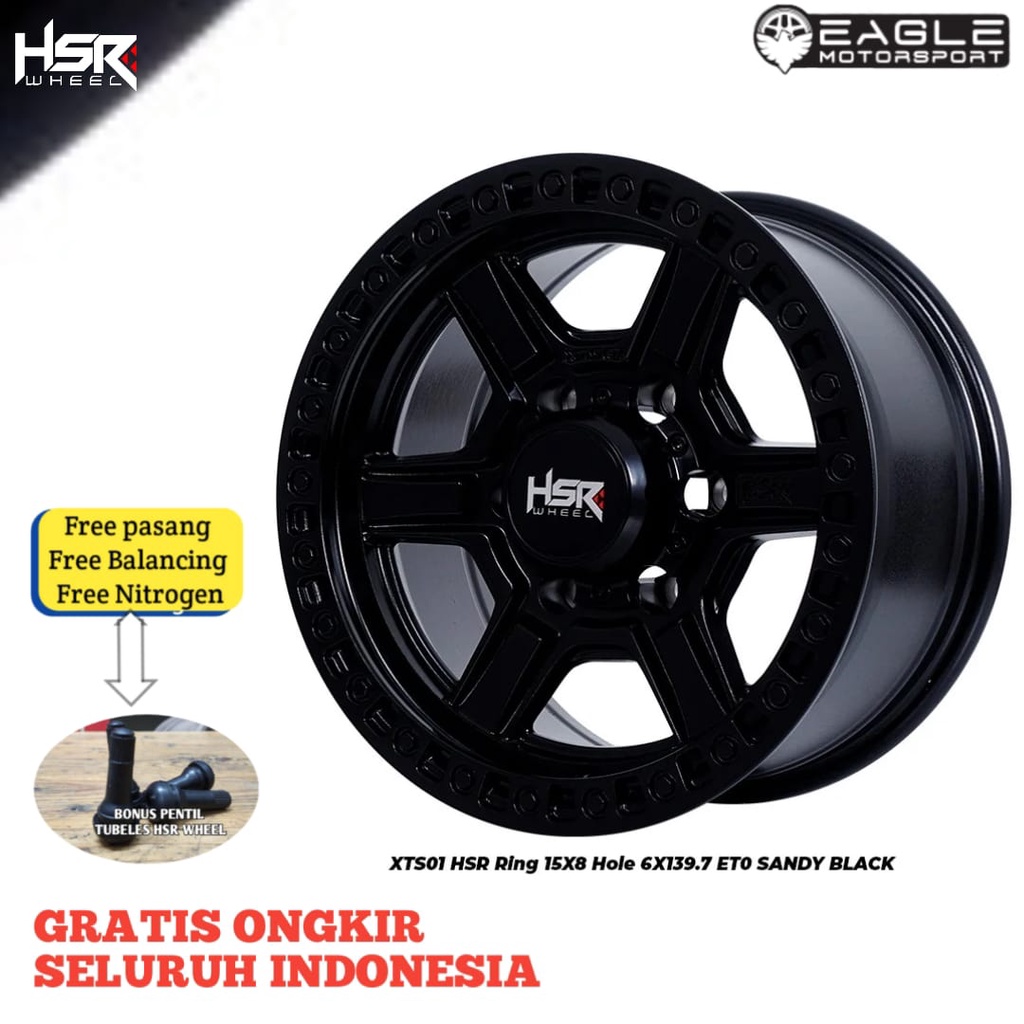 Velg Mobil R15 Ring 15 Pelek Mobil Off-Road HSR XTS01 R15 Pajero Fortuner