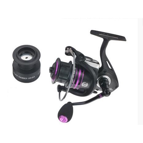 GULUNGAN REEL PANCING SERI BT1000-3000 BLACK THUNDER BAHAN SPOOL METAL ORIGINAL BONUS SPOOL GAGANG CNCONE WAY SYSTEM TANPA JEDA