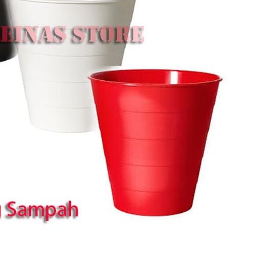 ✥ Keranjang Sampah / Tempat Sampah Bulat Plastik - Putih ✸