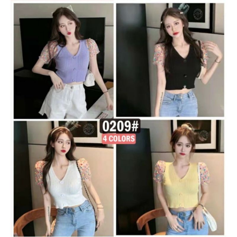 JCMP - 0209 Knitt Blouse / Atasan Wanita Knit Import / Atasan Wanita Korean Terbaru