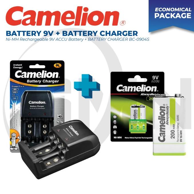 Paket Camelion Charger + Battery Kotak 9V