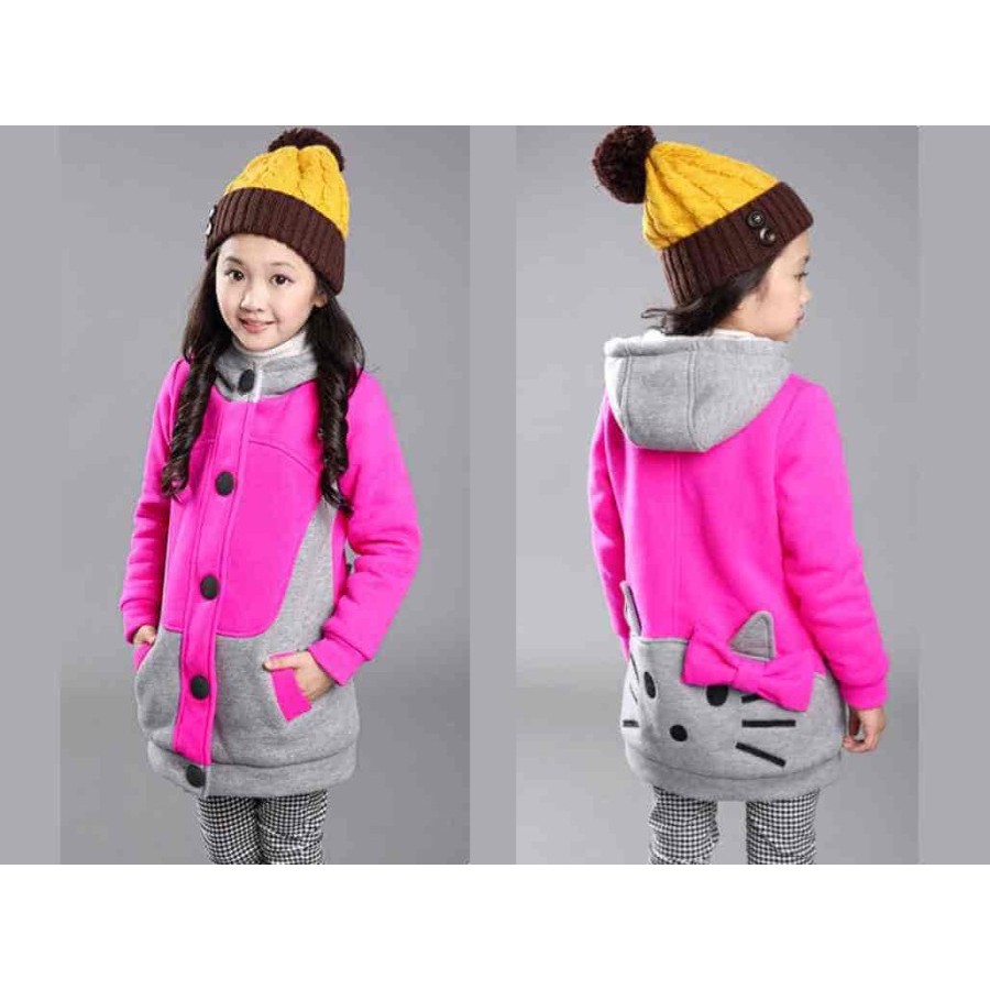 FMJ 273 Jaket Hoodie Hello Kitty Fanta Pakaian Anak Perempuan Wanita Cewek Babyterry Outwear Cantik