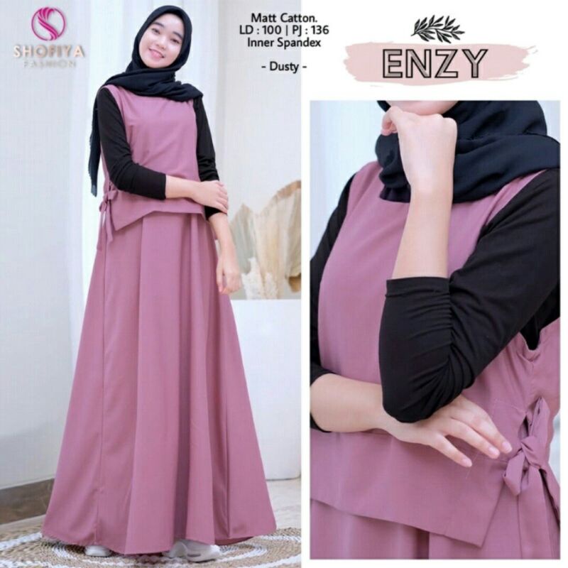SIENNA, ENZY One Set Overall + Inner  Ori by Shofiya❤