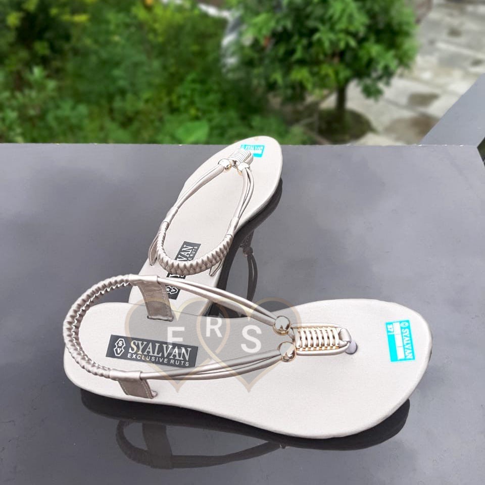 TOKOERS SDPD02 Sepatu Sandal Wanita Perempuan Model Teplek Tali - Motif Spiral