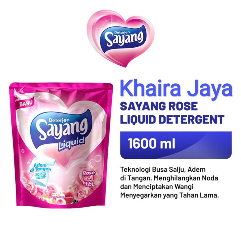 Deterjen Sayang Bubuk Powder Detergent Cair Sayang Rose Original Lavender Liquid 1600 mL Bubuk 1.6 k