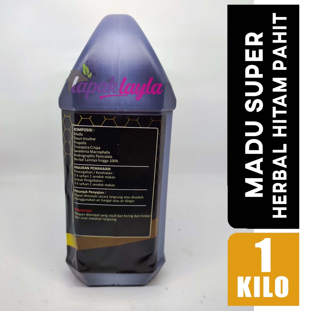 Madu Super Herbal Hitam Pahit Plus 1 kg