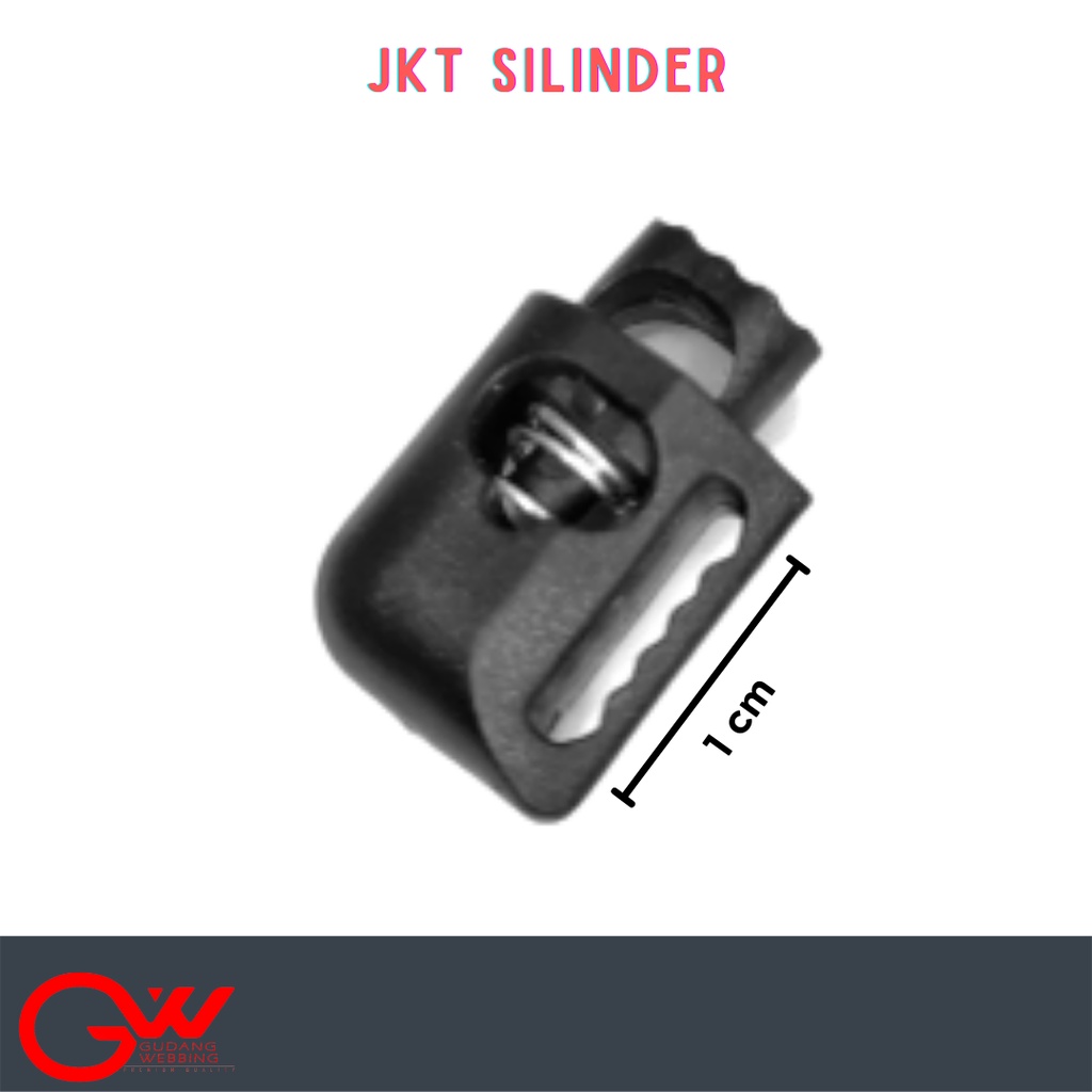 stopper / stopper tali 1 lubang / MJ SILINDER JKT HITAM ACT