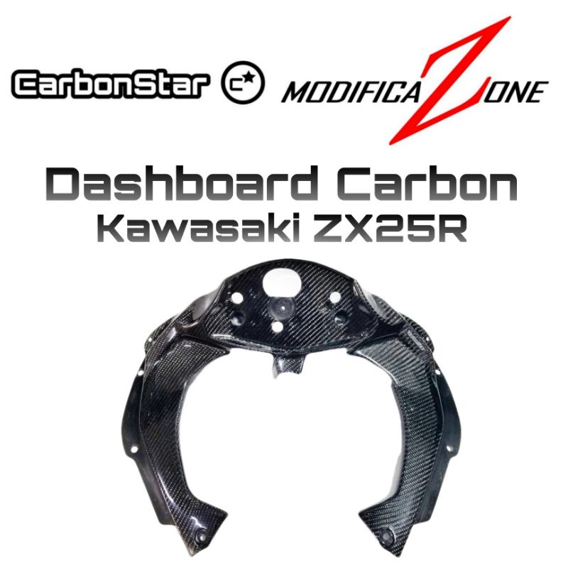 CarbonStar : Dashboard Carbon Kawasaki ZX25R - bagian bodi sekitar spidometer motor Modificazone Aks