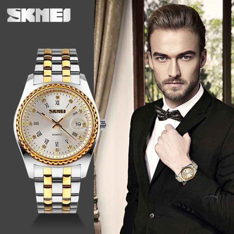 SKMEI Jam Tangan Analog Pria Murah JT 149 Jamtangan Skemei Stainless Steel Fashion Cowok Keren