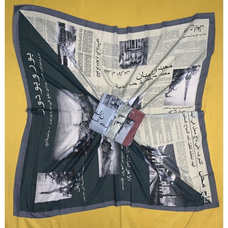 (COD) TERLARIS !!! HIJAB KORAN ARAB / KRUDUNG VOAL MOTIF ARAB / HIJAB VIRAL / HIJAB SEGI EMPAT-1