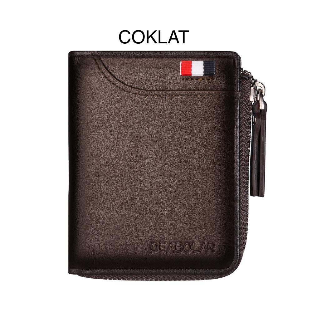 DOMPET PRIA RESLETING DEABOLAR JC330 - BISA COD / BAYAR DI TEMPAT-WARNA COKLAT