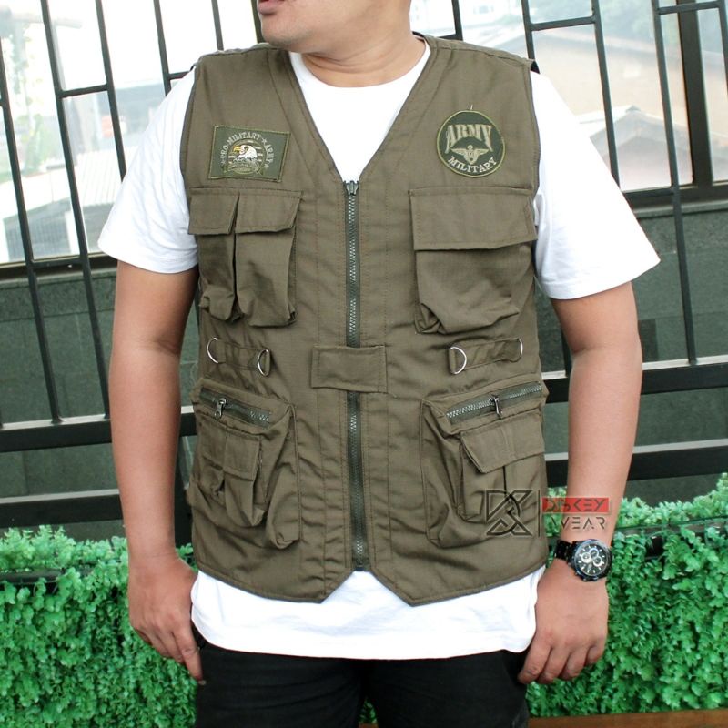 Vest Rompi / Rompi army / Rompi crew / Rompi mancing / Rompi kanvas / Rompi lapangan / Rompi Visitor