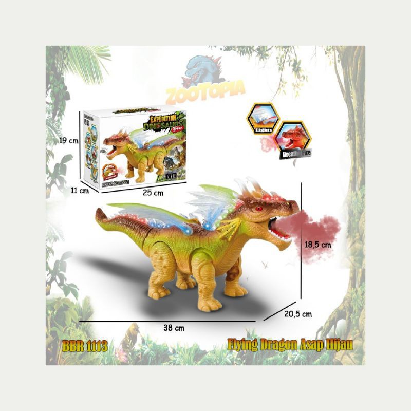 

BBR1113. HIJAU. DRAGON_NAGA_ASAP_DINO