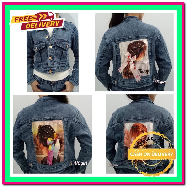Jaket Jeans Levis Denim Lepis Crop Rawis Oversize Jumbo Wanita Terbaru Terlaris Bayar Ditempat Nayra