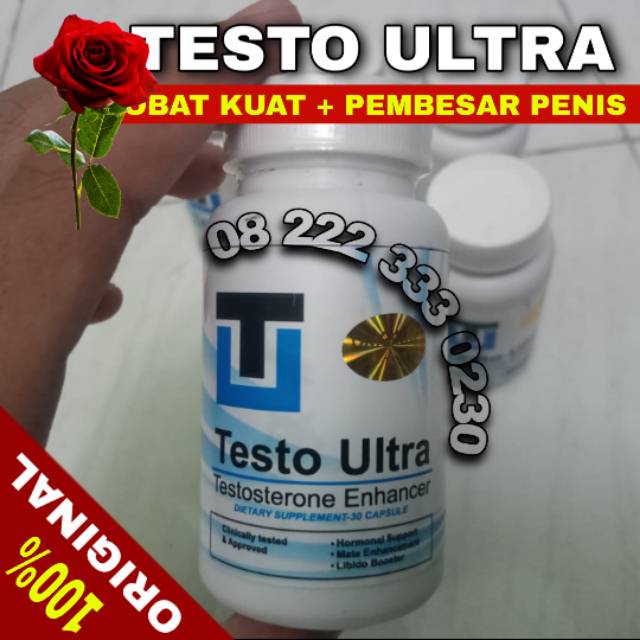Obat Pembesar Alat Vital Pria Permanen | Testo Ultra GOLD Asli Original 30 Kapsul Resmi BPOM