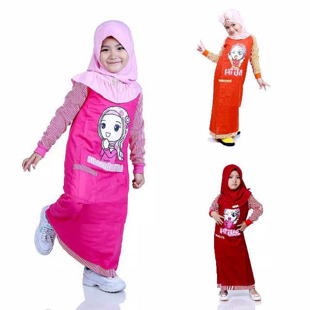  BAJU  MUSLIM  ANAK  PEREMPUAN DRESS ANAK  GAMIS ANAK  