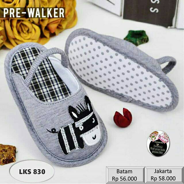 GREY DONKEY PREWALKER SHOES