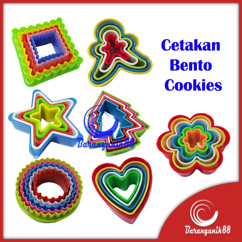 Cetakan Bento Cookies Food Grade Aneka Motif Ring Cutter